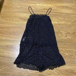 lingerie lace polka dot romper